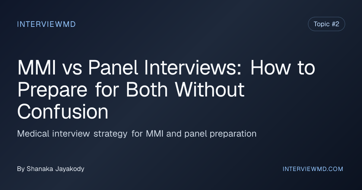 MMI vs Panel Interview: Complete Medical School Interview Preparation Guide